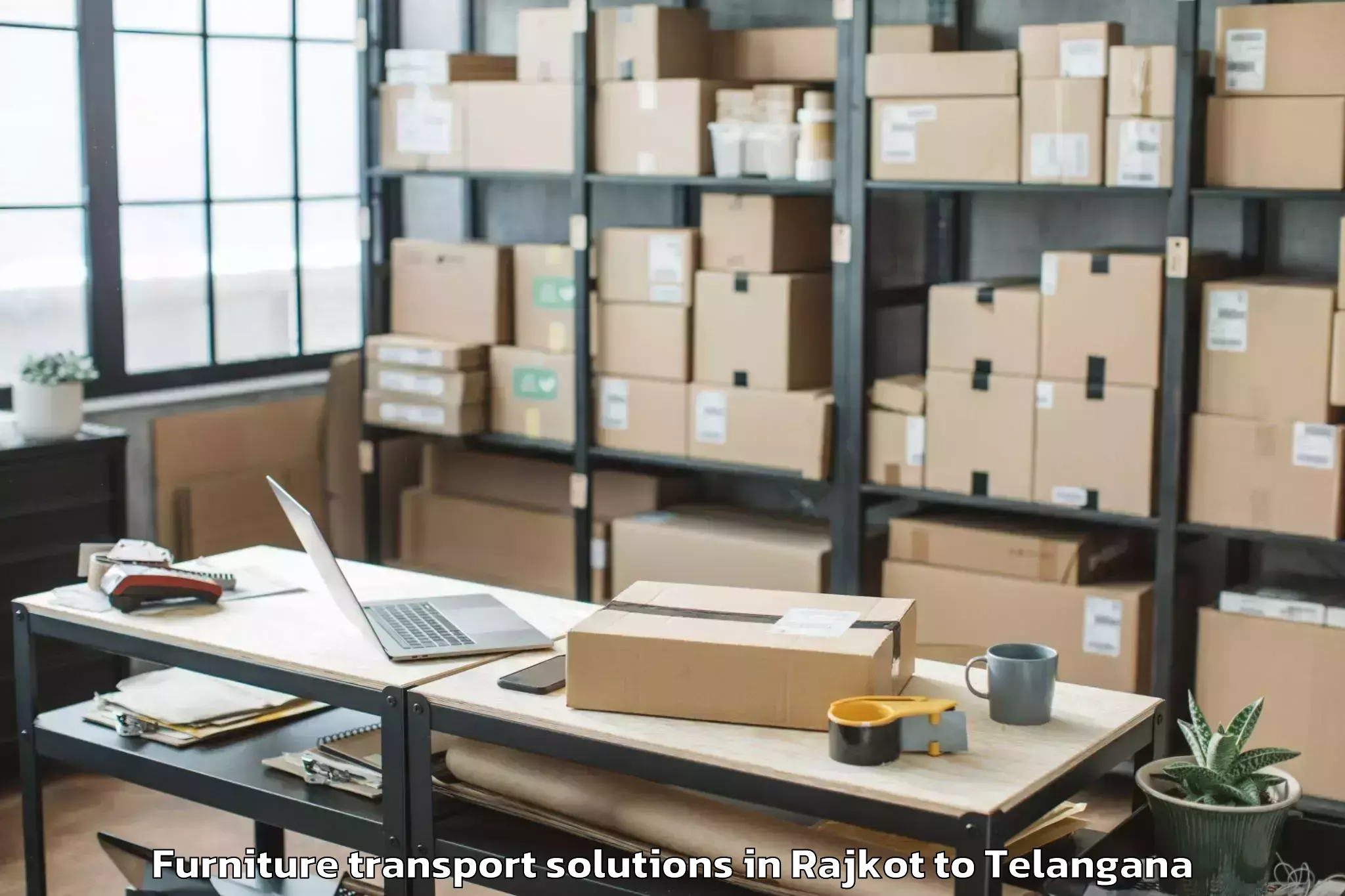 Book Rajkot to Wyra Furniture Transport Solutions Online